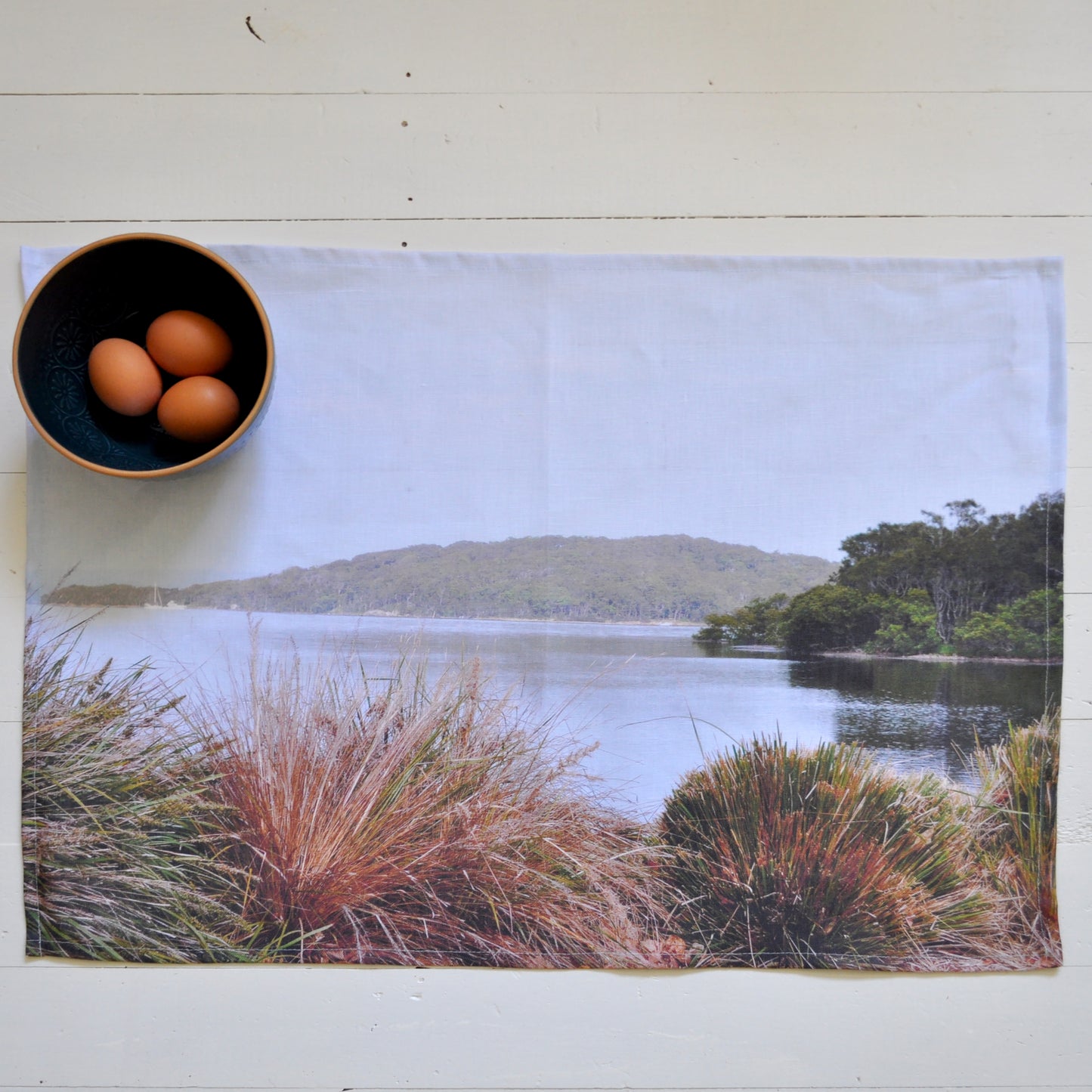 Lake's Edge Tea Towel - 100% Linen