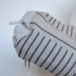 Pinch River yoga mat bag in Corduroy Pathway print in Grey Bark on Natural Linen (colourway 2). Detail view.