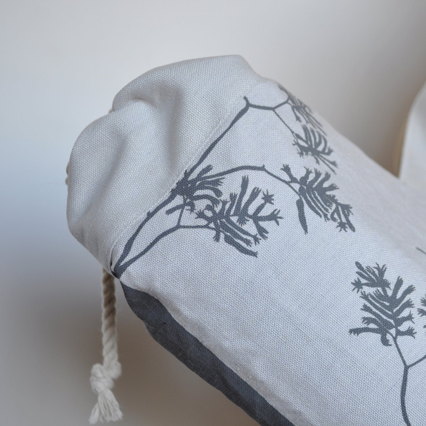 Pinch River yoga mat bag in Corduroy Pathway print in Tempest on Silver Ash (colourway 3_v2). Full view.