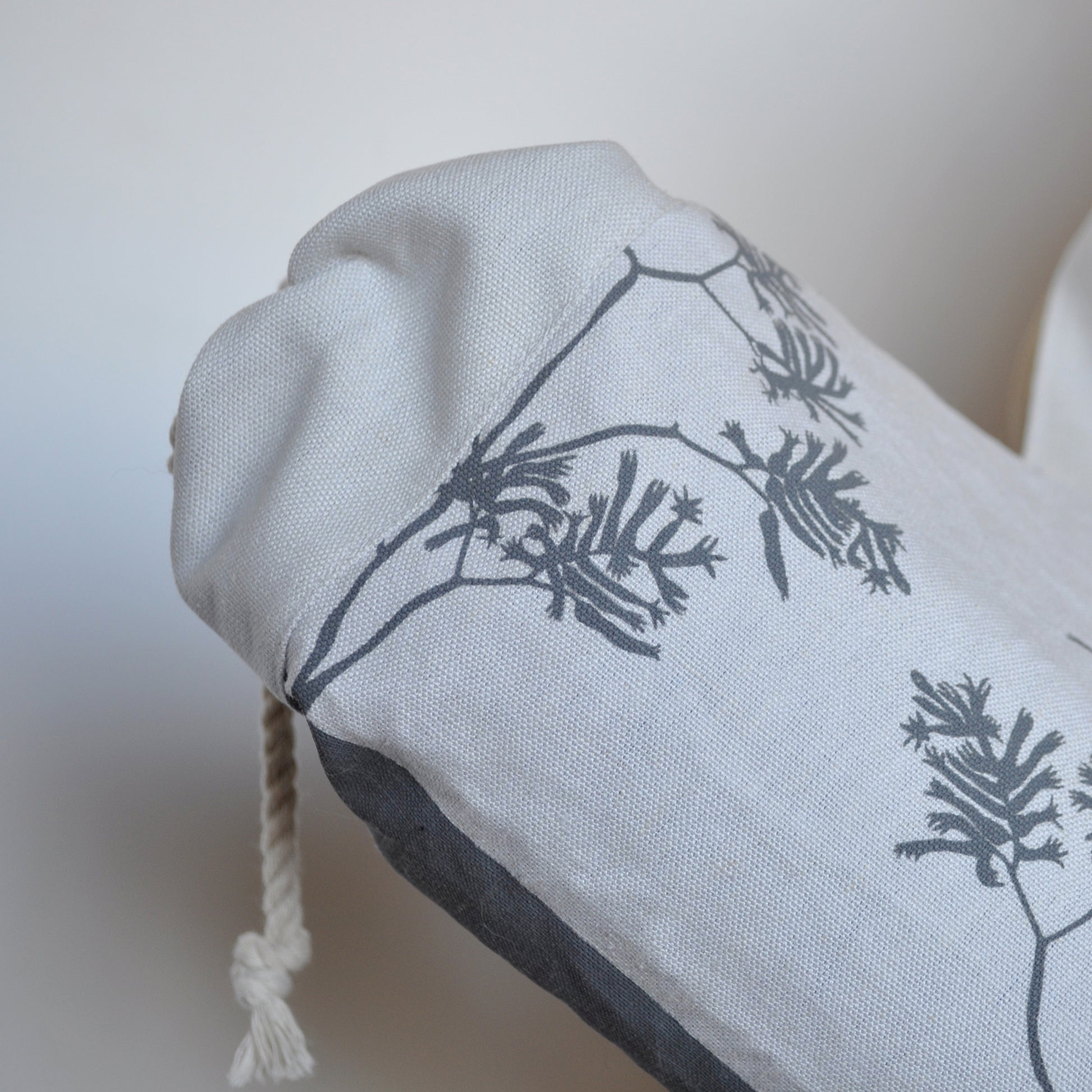 Pinch River yoga mat bag in Corduroy Pathway print in Tempest on Silver Ash (colourway 3_v2). Full view.